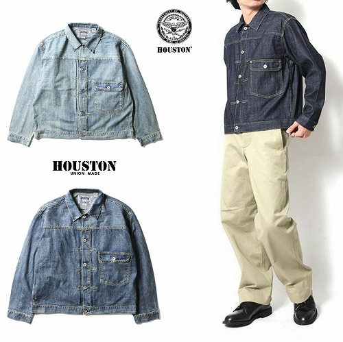 ヒューストン US綿織物ジーンズ プルオーバー上衣 HOUSTON US COTTON DENIM SHIRT JACKET 51498