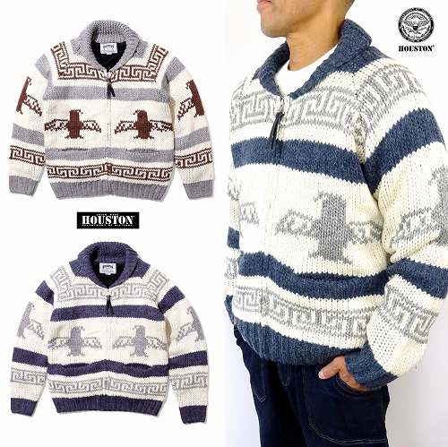 SALE!ヒューストン カウチンニットカーディガン(バード) HOUSTON COWICHAN KNIT CARDIGAN(BIRD)22143｜C C COMPANY
