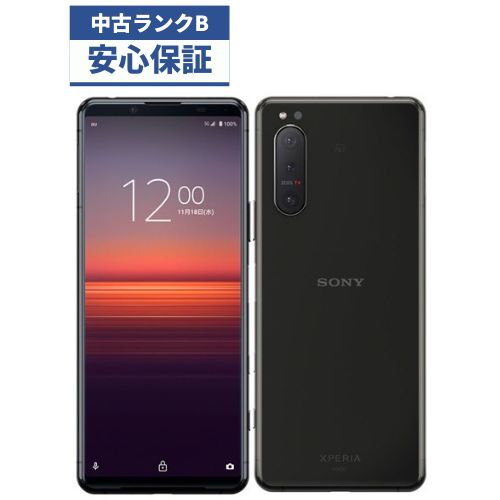 今年の新作から定番まで！ Xperia 5 II SOG02 ブラック SIMロック解除済 au