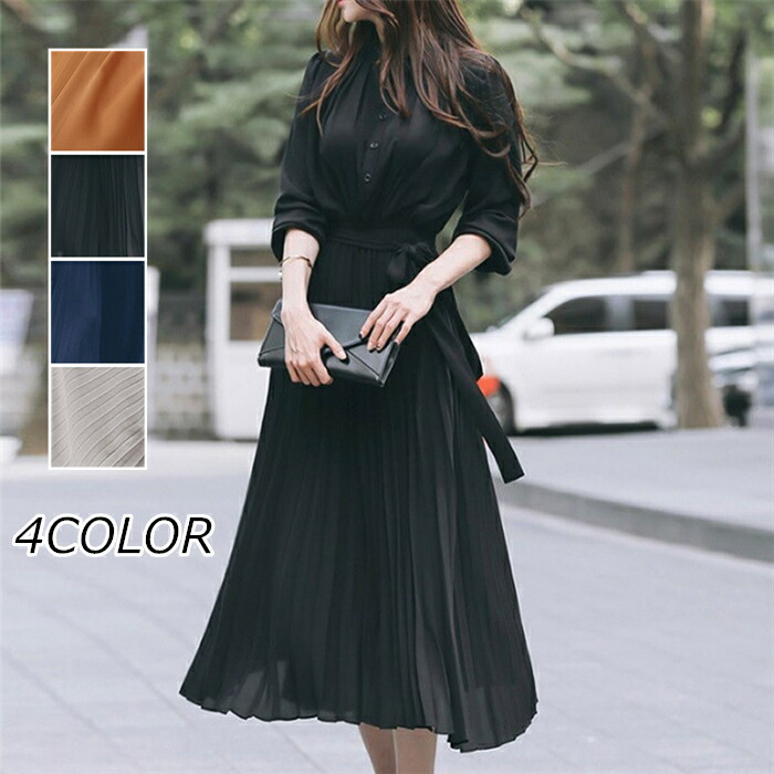 楽天市場】ワンピース レディース ロングプリーツ ロング プリント