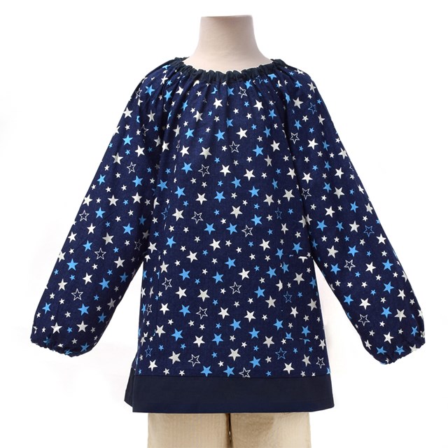 楽天市場 スモック ブリリアントスター 紺 子供用 長袖スモック 幼稚園 エプロン 小学生 用 子供 用 書道 高学年 美術 おしゃれ スモック Colorful Candy Style Plus