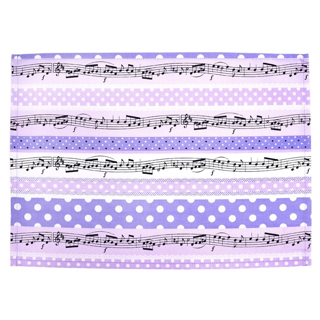 ○手数料無料!! ランチョンマット 25cm×35cm 柄違い2枚セット 奏でるメロディーとレースリボンセット 子供用 ナフキン 小学校 幼稚園 給食  ランチクロス テーブル クロス ランチマット 入園準備 小学生