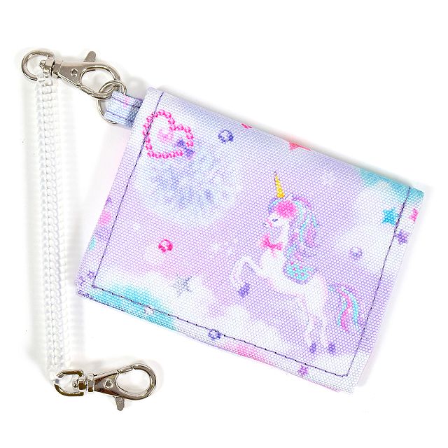 【週末限定 10％OFF】パスケース 撥水 軽量 ユニコーンファンタジー 子供用 キッズ 女の子 定期入れ チェーン付き ていき入れ パス ケース カード ケース suica icoca かわいい 小学生 学生 通学 小学校画像