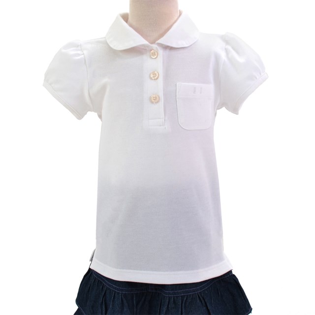 楽天市場 ポロシャツ 半袖 ホワイト プードル 刺繍入り 子供用スクールポロシャツ 子供 白 ポロシャツ 綿100 コットン 名札 通学 キッズ 小学生 Colorful Candy Style