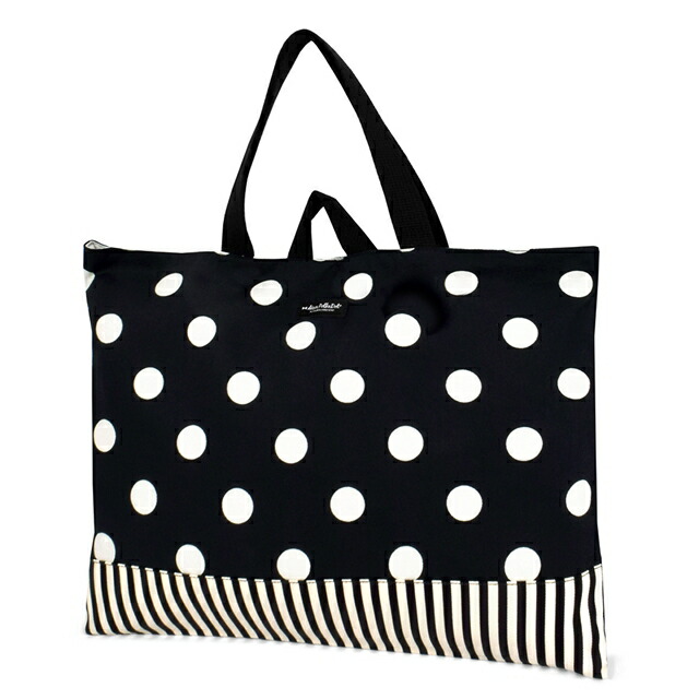 d?corPolkaDotレッスンバッグリバーシブルpolkadotlarge(twill・black)