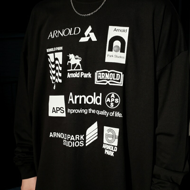 ARNOLD PARK STUDIOS / SCIENCE MULTI LOGO LS T BLACK 24AW 貨物輸送無料