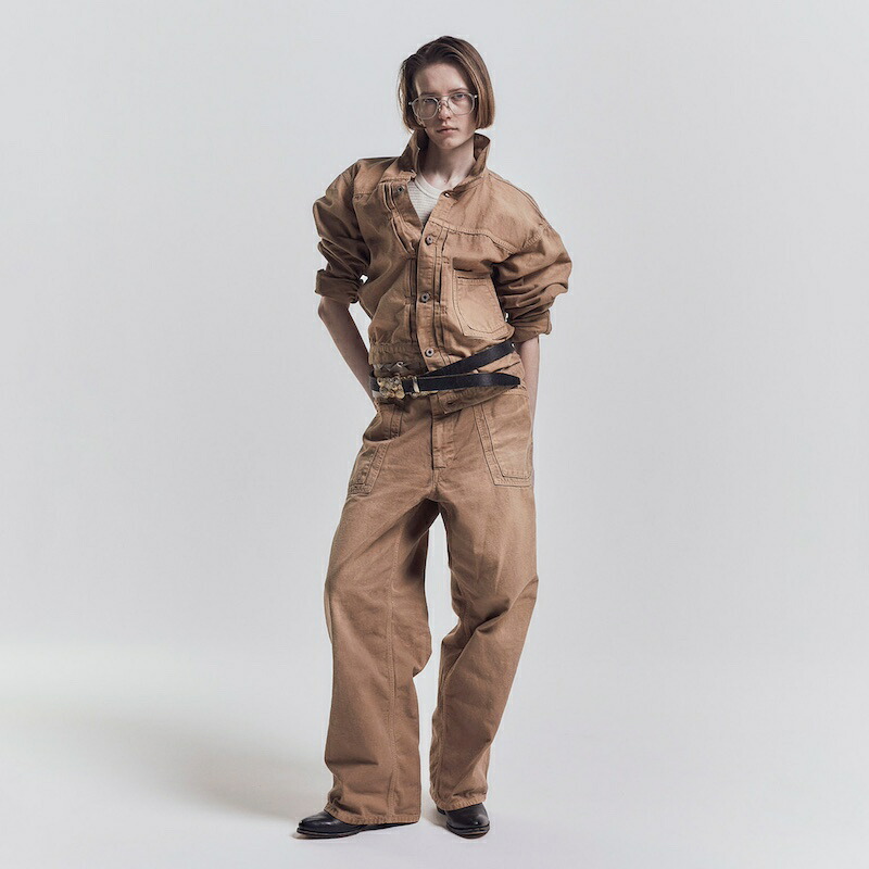 【倉庫在庫】ROTOL / DOUBLE SEAM DUCK PANTS BROWN 25SS 送料無料｜CCTB