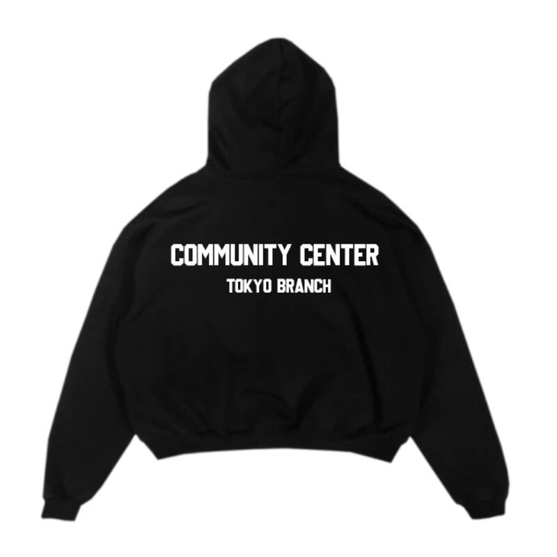 CUEVAS UNIFORM / COMMUNITY CENTER TOKYO BRANCH HOODIE パーカ PARKA フーディ 長袖 BLACK ブラック 黒 MENS メンズ LADIES レディース 送料無料 ユニセックス｜CCTB