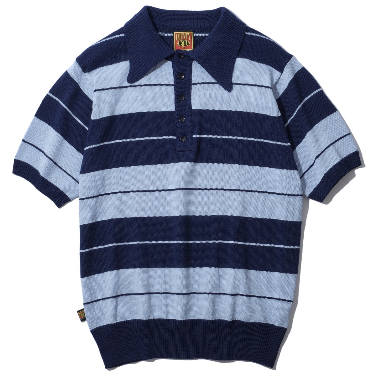 WILLY CHAVARRIA &times; FB County / CHARIEBOWN STRIPE POLO NAVY 送料無料 国内取扱い当店のみ｜CCTB 11,704円
