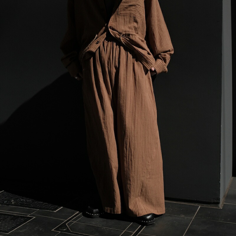 【倉庫在庫】LUXENBURG / EPA STRIPE DU VENT TROUSER EPA STRIPE RED 25SS 送料無料｜CCTB