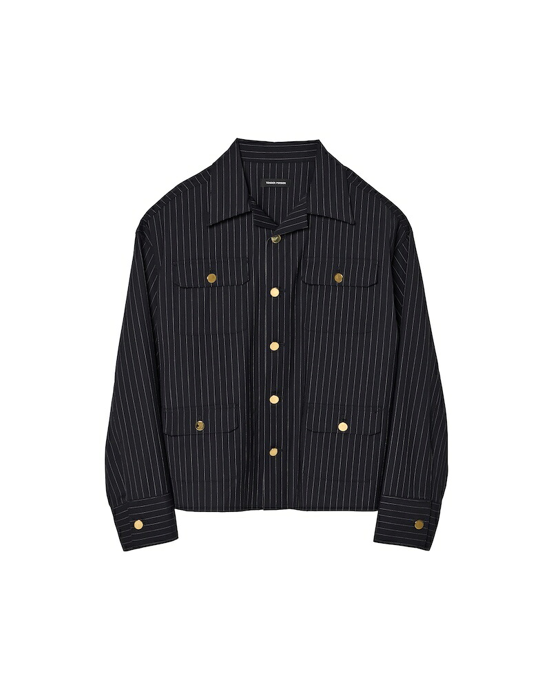 TENDER PERSON / 4POCKET JACKET BLACK STRIPE 26SS