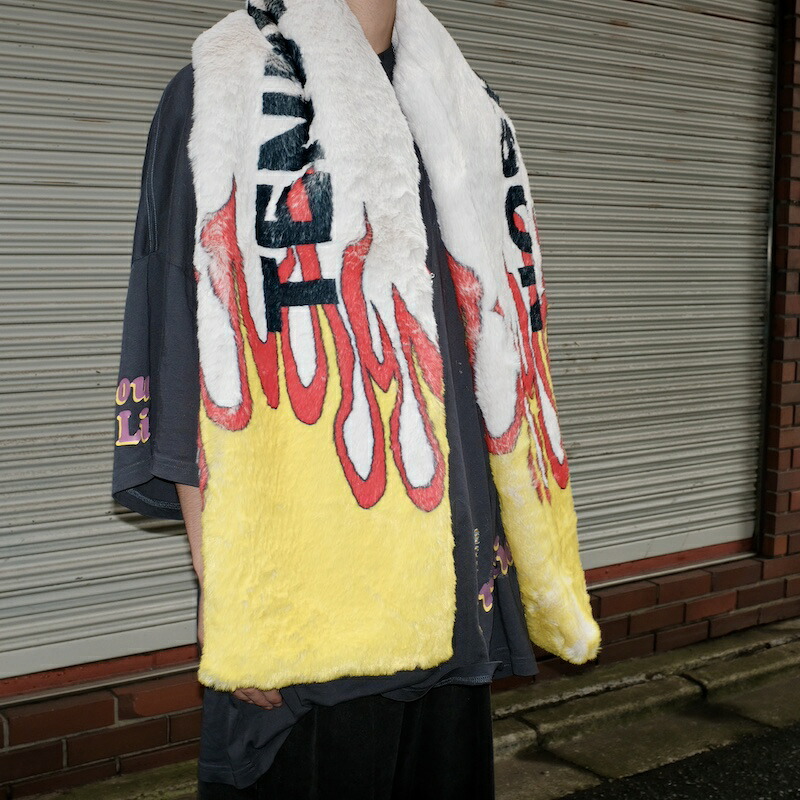 TENDER PERSON / FUR MUFFLER GUMMY FIRE LOGO 24AW 送料無料｜CCTB