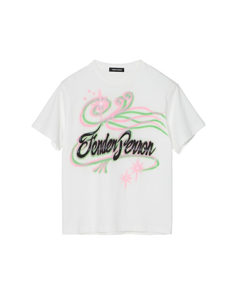 TENDER PERSON / AIRBRUSHED TEE WHITE 26SS