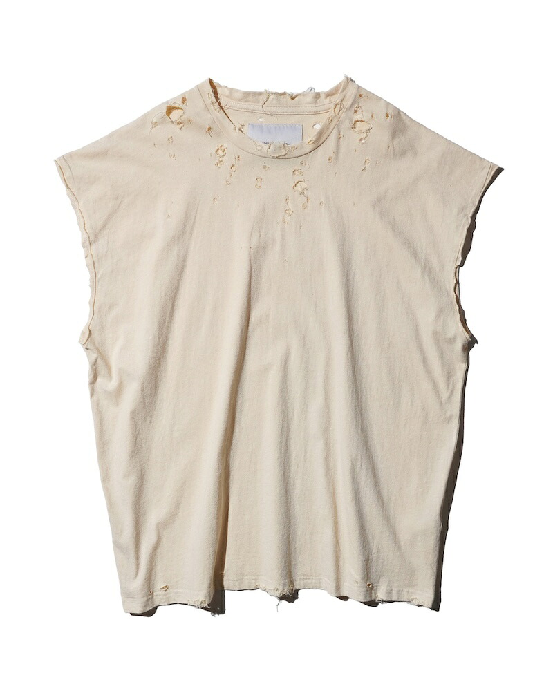 【EXCLUSIVE】TEPPEI FURUYAMA / NO SLEEVE T-SHIRT BEIGE 26SS｜CCTB