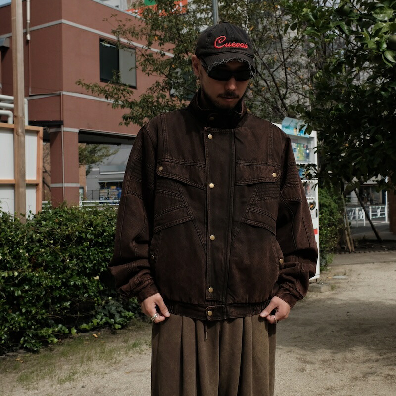 【倉庫在庫】INTODUSK / KROW DENIM JACKET WASHED BROWN 24AW FW 送料無料|CCTB