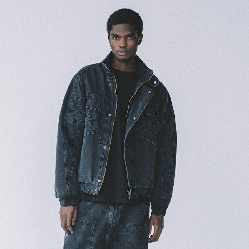 【バス発着場店卸し資産】INTODUSK / KROW DENIM JACKET WASHED BLACK 24AW FW 貨物輸送無料