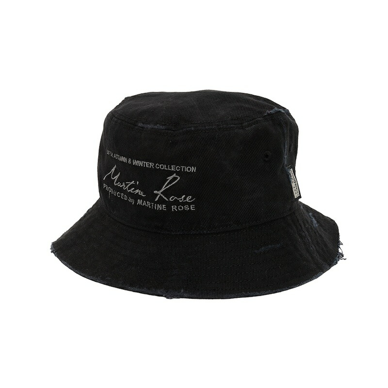 Martine Rose / SIGNATURE BUCKET HAT BLACK WASHED 26SS