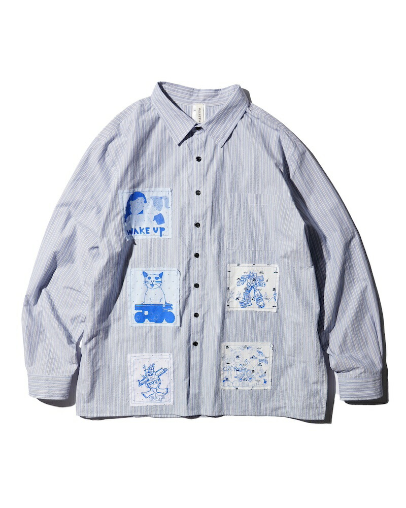 WESTFALL / PATCHES SHIRT BLUE STRIPE 26SS