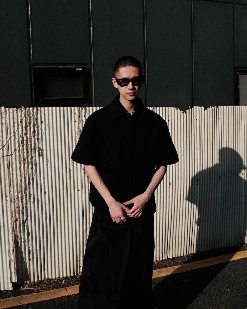 LU'U DAN / WADDED SHIFT SHIRT BLACK 26SS|CCTB