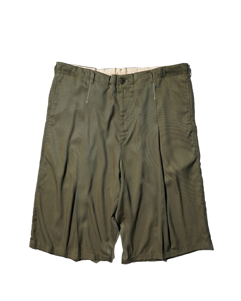 WHATEVERWORKS / JUMBO DRAWCORD SHORTS GREEN 26SS｜CCTB