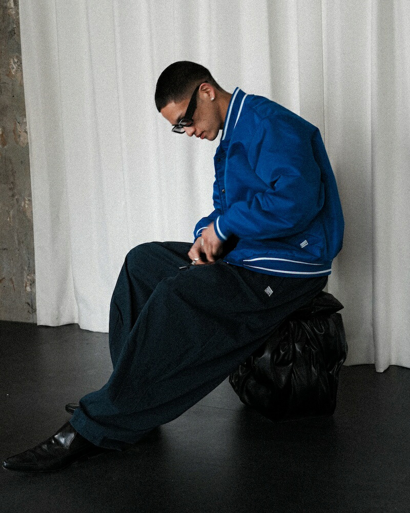 PRO CLUB / Heavyweight Satin Baseball Jacket BLUE｜CCTB