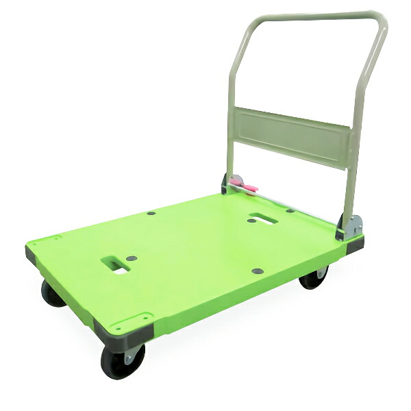 テラモト 台車II フットブレーキ付 大 グリーン 運搬・カート OT-561-140-1 [代引不可]｜快適バリューＳＨＯＰ