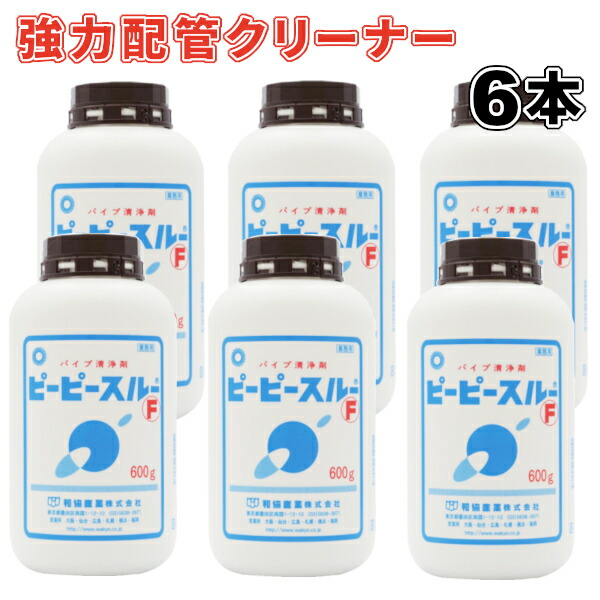 和協産業 パイプ洗浄剤 ピーピースルーF 600g 顆粒 アルカリ性 6個入