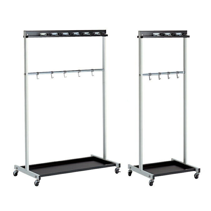 大型収納タイプ モップハンガーRC型（12本掛） CE-491-330-0 （6本掛） CE-491-340-0 テラモト 収納 清掃用具 体育館 工場 整頓