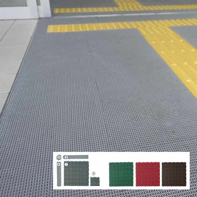 楽天市場】玄関マット 泥落としマット 業務用 風除室 ブイステップ