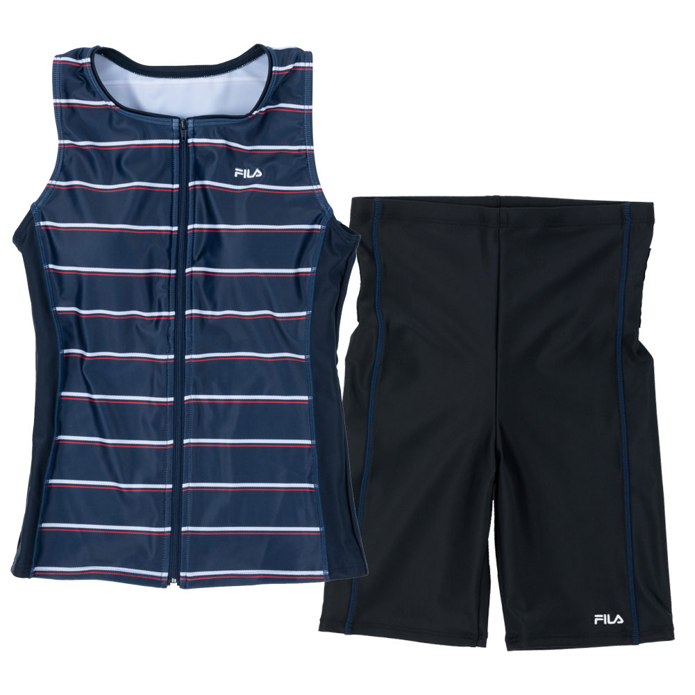 楽天市場】FILA フィットネス水着 レディース 水着 ボーダータンキニ 楽天市場】FILA フィットネス水着 レディース 水着 ボーダータンキニ