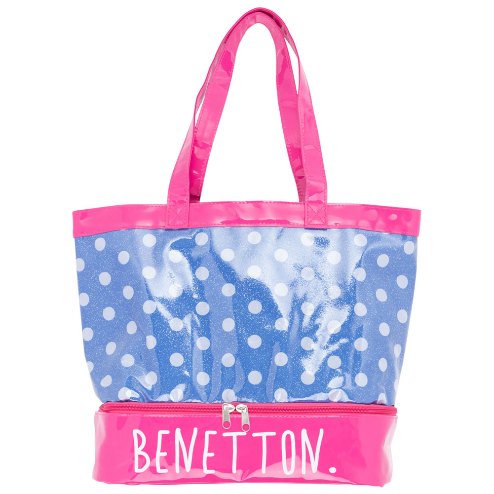 Child Kids Two Folds Bottom Tote Bag Swimming Dot Benetton Of The Pool Woman