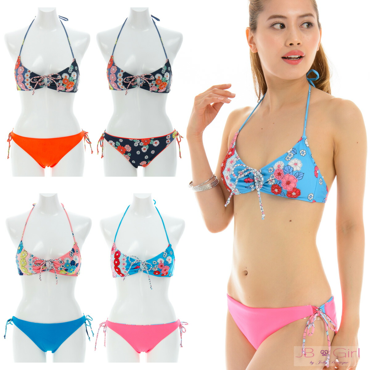 楽天市場 水着 レディース ビーズ刺繍リバーシブル ビキニ ヴァーラ Jb Girl ｊｂガール 水着 ラッシュガードのcdmストア