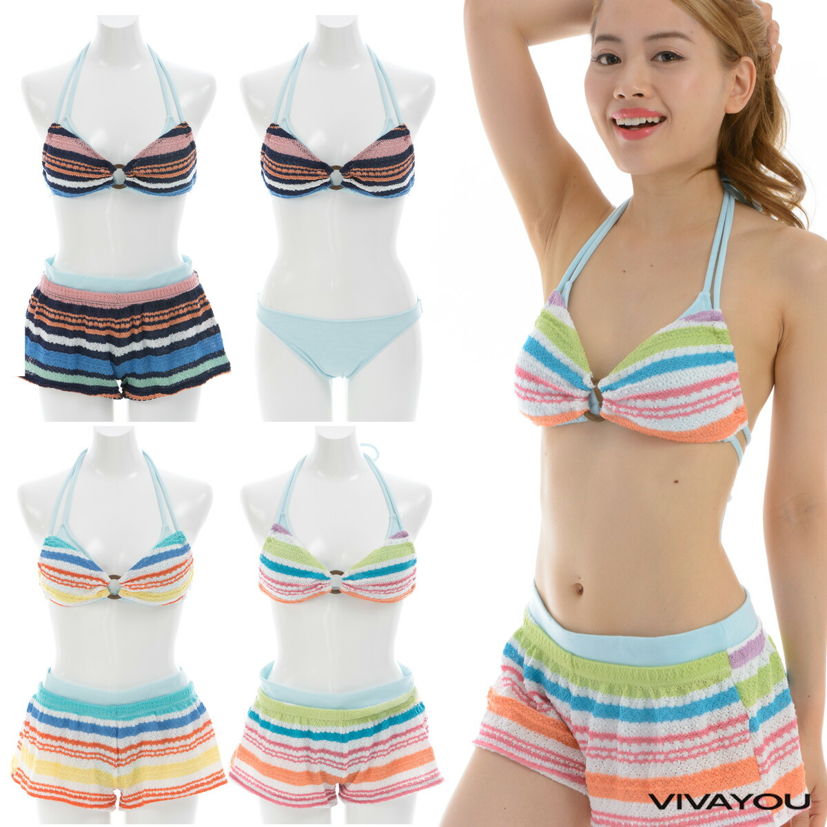 楽天市場】閉店セール！水着 レディース フラワー三角 ビキニ レイニィ