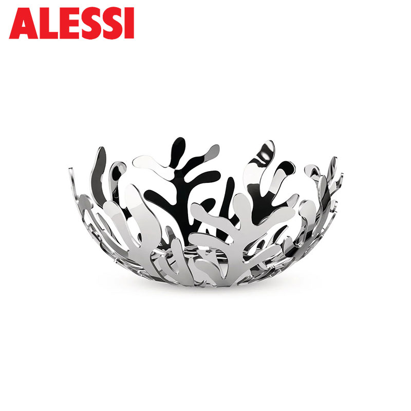 アレッシィ Mediterraneo メディテラネオ フルーツホルダー Mサイズ 25cm シルバー ESI01/25 LPWK-Emma Silvestris 送料無料