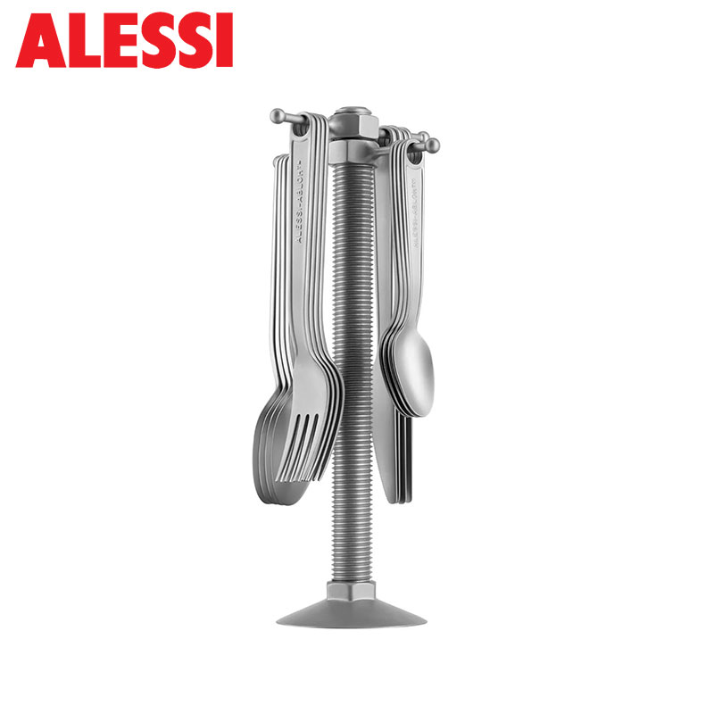 アレッシィ カトラリースタンド＆カトラリーセット 4種×4セット シルバー ALESSI CONVERSATIONAL OBJECT VA02 SET 送料無料