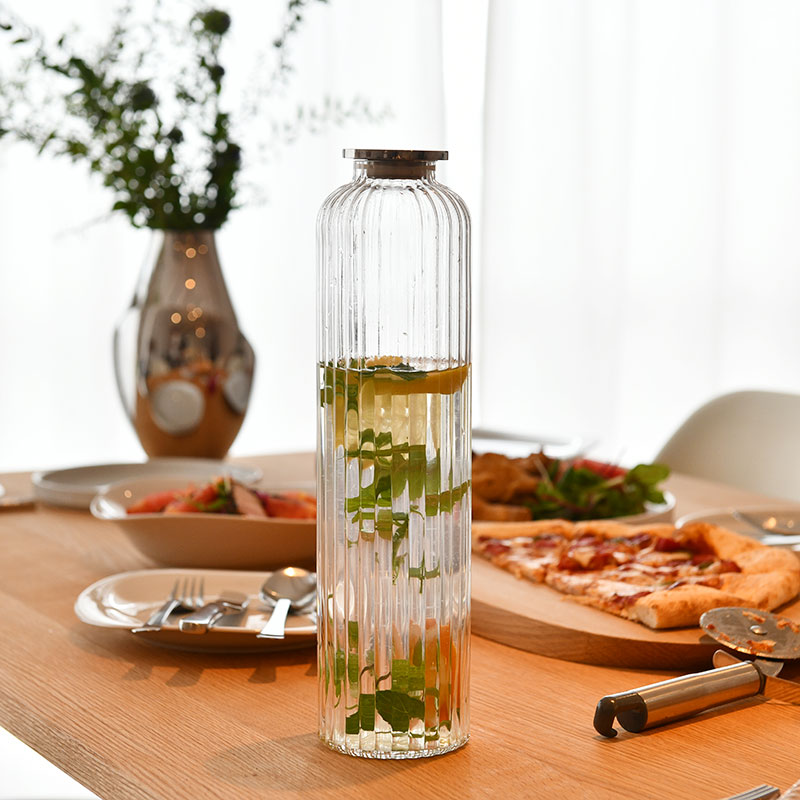 ジョージジェンセン ハラフェ 硝子 蓋付 1L ベルナドッテ Georg Jensen BERNADOTTE 貨物輸送無料