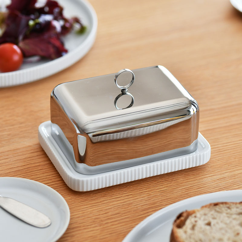 ジョージジェンセン 乳酪ディッシュ ベルナドッテ Georg Jensen BERNADOTTE 白いこと 白 今めかしい 貨物輸送無料