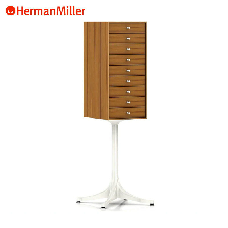 ハーマンミラー ネルソンミニチュアチェスト 9ドロワー ケース チーク スタジオホワイト Herman Miller George Nelson Miniature Chests NC559 OT9898 正規販売店｜RAIRAI（ライライ）