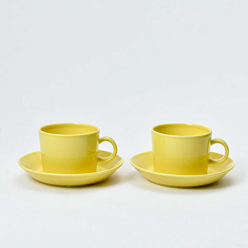 【長期保管品】イッタラ ティーマ iittala Teema カップ&ソーサー ペアセット イエロー 送料無料