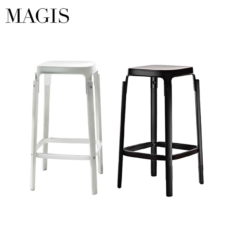 マジス スティールウッドスツール LOW 高さ68多情多感 白いこと砂浜 黒いこと砂浜 MAGIS Steelwood Stool SH68 貨物輸送無料