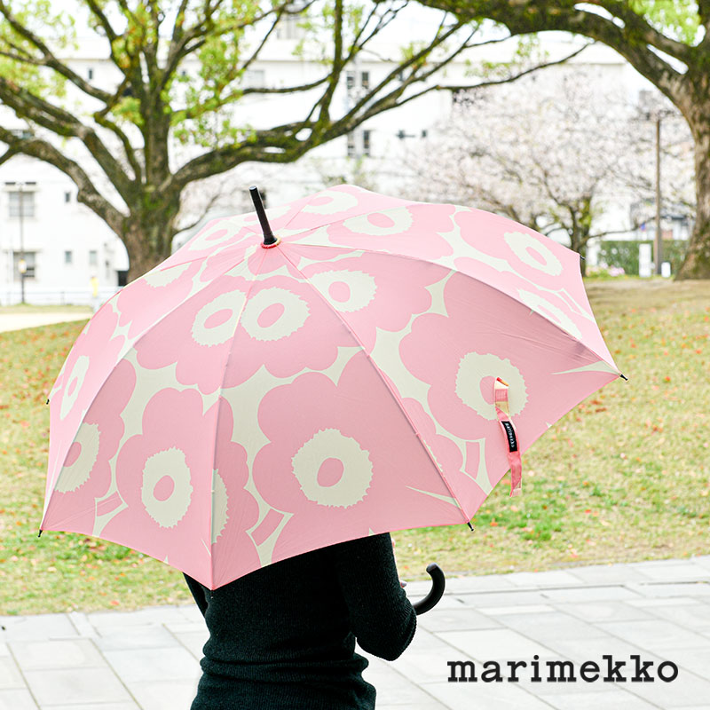 楽天市場】マリメッコ 長傘 ウニッコ オフホワイト×ピンク marimekko