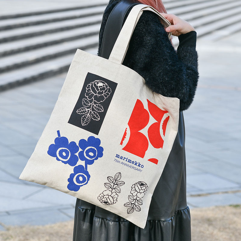 マリメッコ 日本限定 トートバッグ ヴァンカ キオスキ マルチカラー marimekko kioski Je Vankka 75周年 UNIKKO VIHKIRUUSU おしゃれ かわいい 送料無料