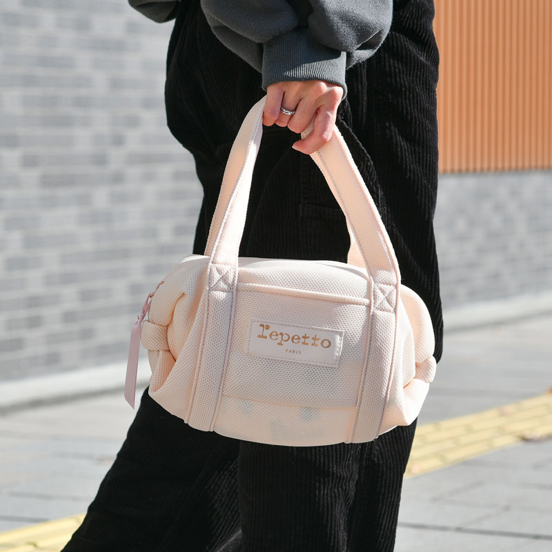 レペット ダッフルバッグ メッシュ Sサイズ イコンヌ repetto DUFFLE BAG Mesh Icone SMALL GLIDE ベージュ ライトピンク おしゃれ カジュアル 送料無料