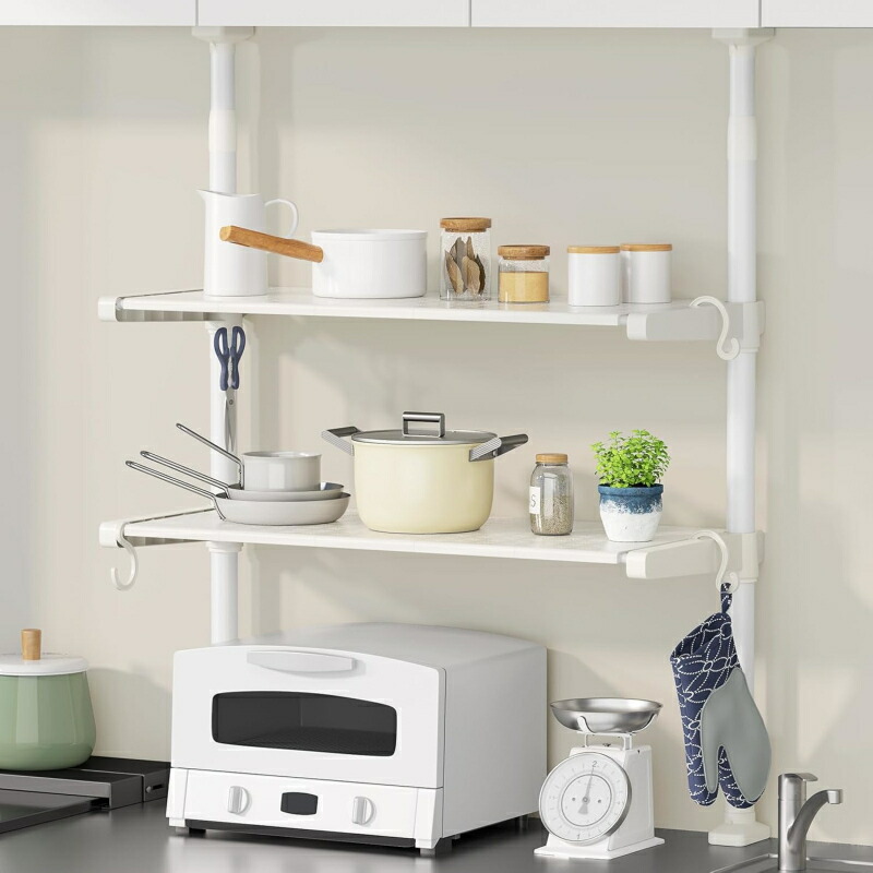 楽天市場】ステンレス突っ張りキッチンラック (2段) ニトリ 【玄関先迄