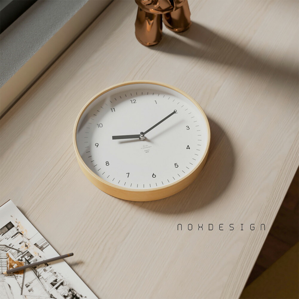 お試し Nox Design Reflex オリジナルシリーズ 白樺 壁掛け時計 25cm P0000gnr 時計 壁掛け おしゃれ 北欧 壁掛け時計 掛け時計 アナログ 静音 クロック シンプル 掛時計 部屋 寝室 壁 プレゼント 見やすい カチカチ 音がしない 静か モダン かっこいい ウォールクロック 軽い