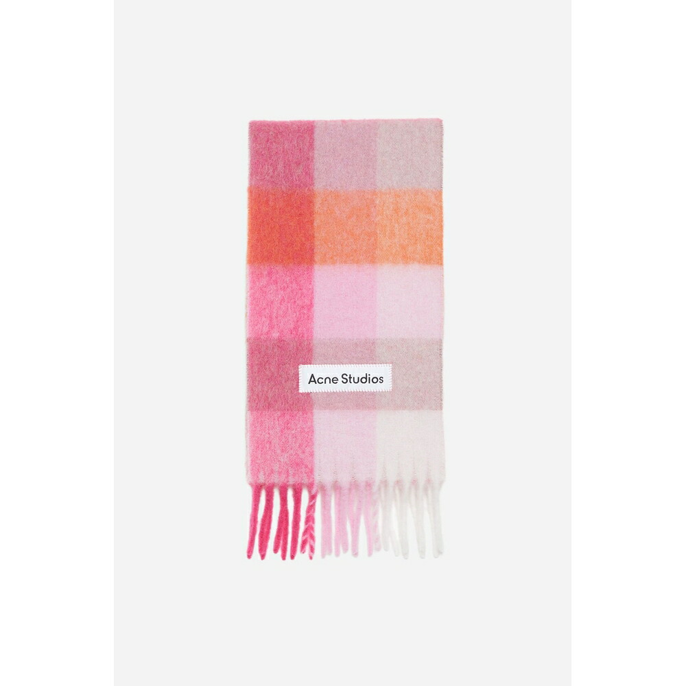 アクネ Acne Studios 2026春夏レディース モヘアチェックスカーフ マフラー【Pink/Fuchsia/White 】【送料無料】【正規品】★プレゼントにオススメ★