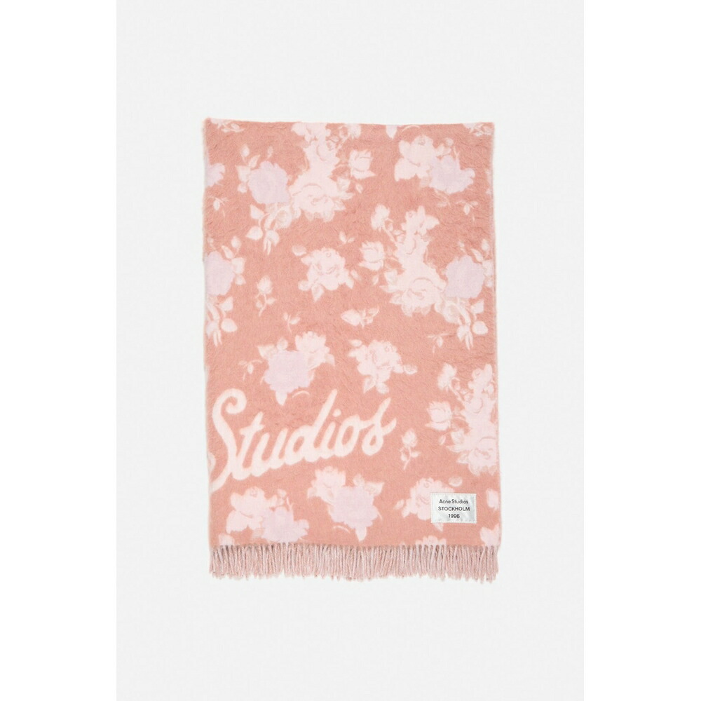 アクネ Acne Studios 2026春夏レディース ウールロゴブランケット【ピンク 】【送料無料】【正規品】★プレゼントにオススメ★
