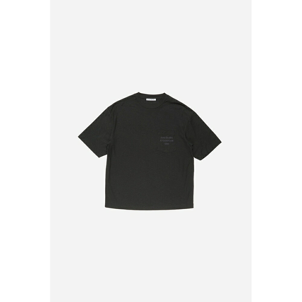 アクネ Acne Studios 2026春夏メンズ ロゴTシャツ【ブラック 】【送料無料】【正規品】