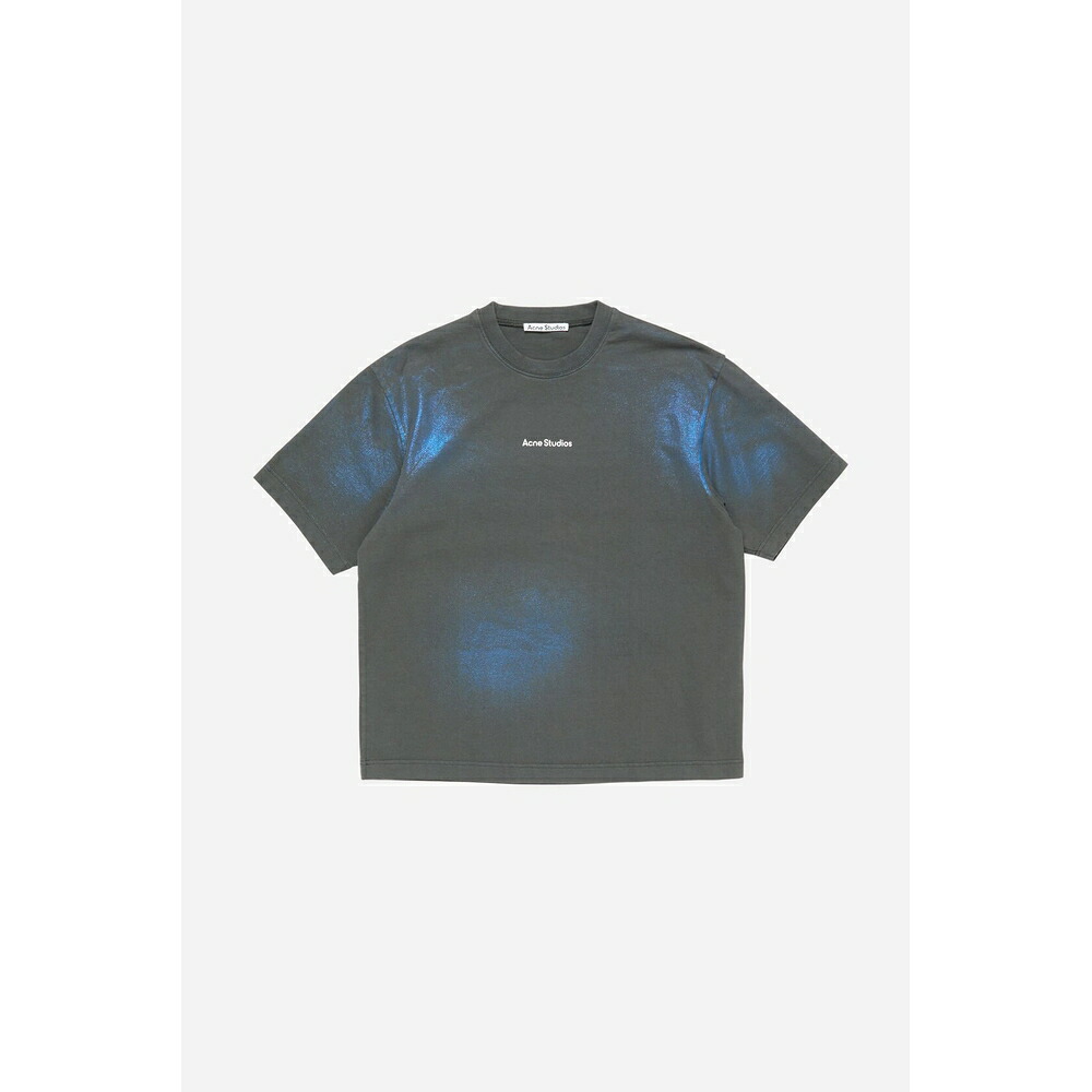 アクネ Acne Studios 2026春夏メンズ ロゴTシャツ【ブルー/カーキ 】【送料無料】【正規品】