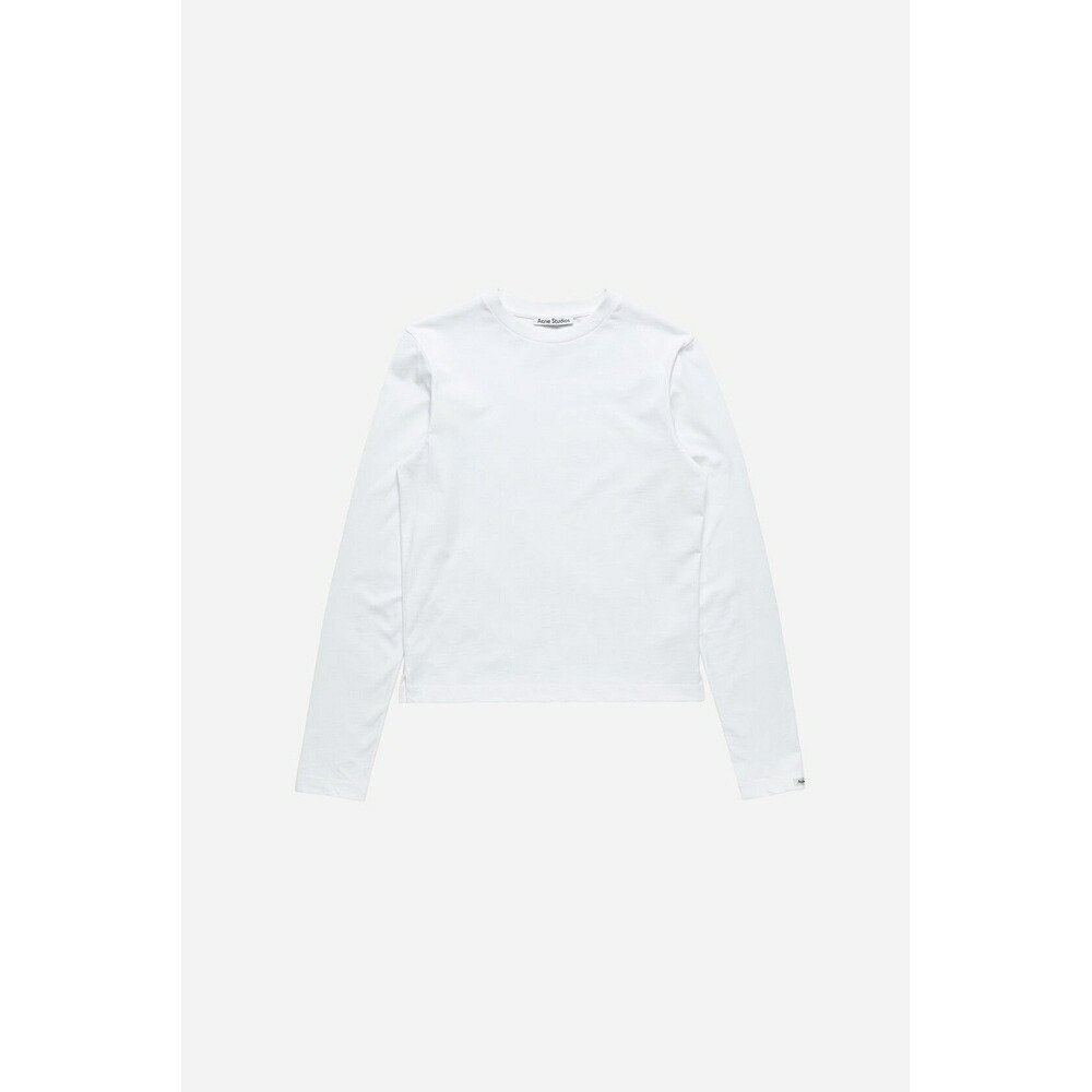 アクネ Acne Studios 2026春夏レディース サテンラベルTシャツ【オプティックホワイト 】【送料無料】【正規品】